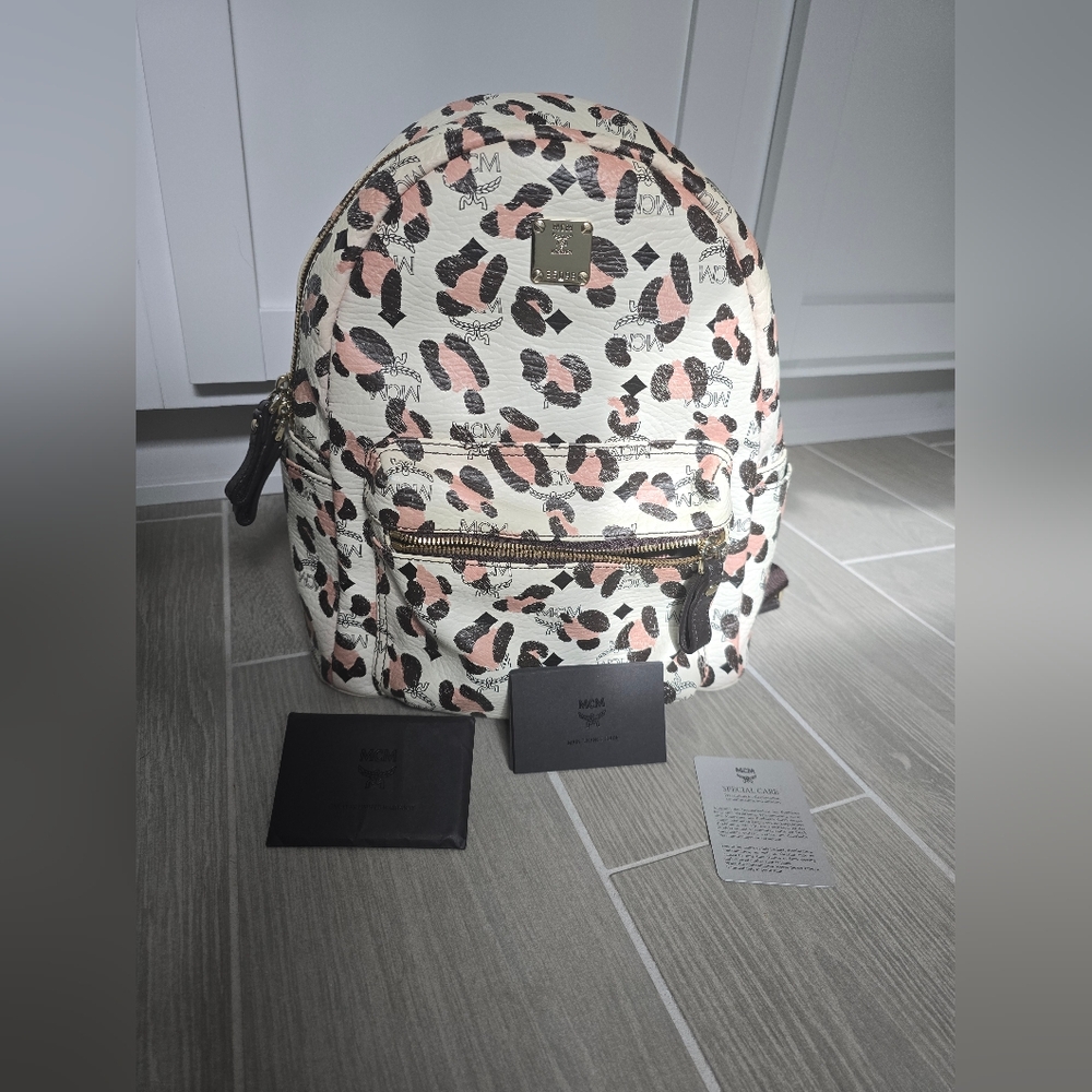 MCM Stark Animal Print Backpack